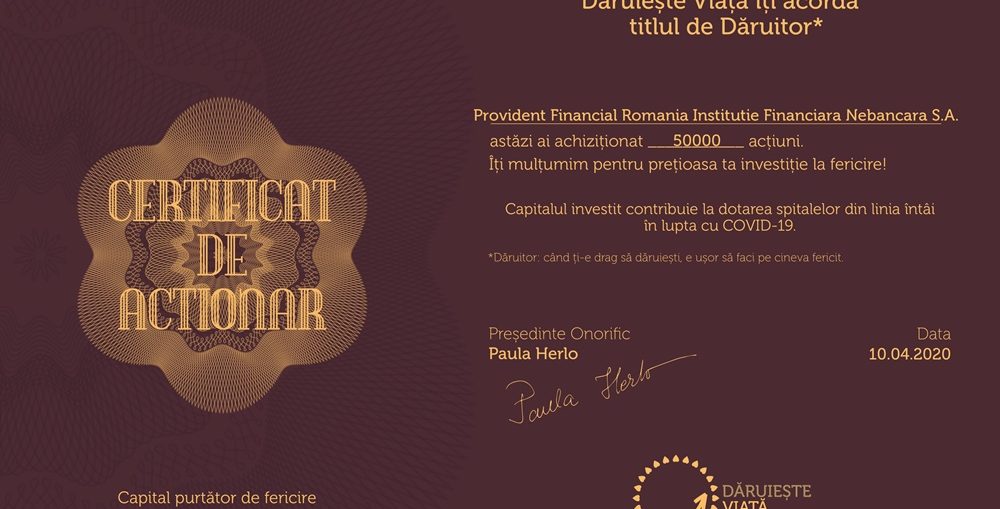 provident certificat