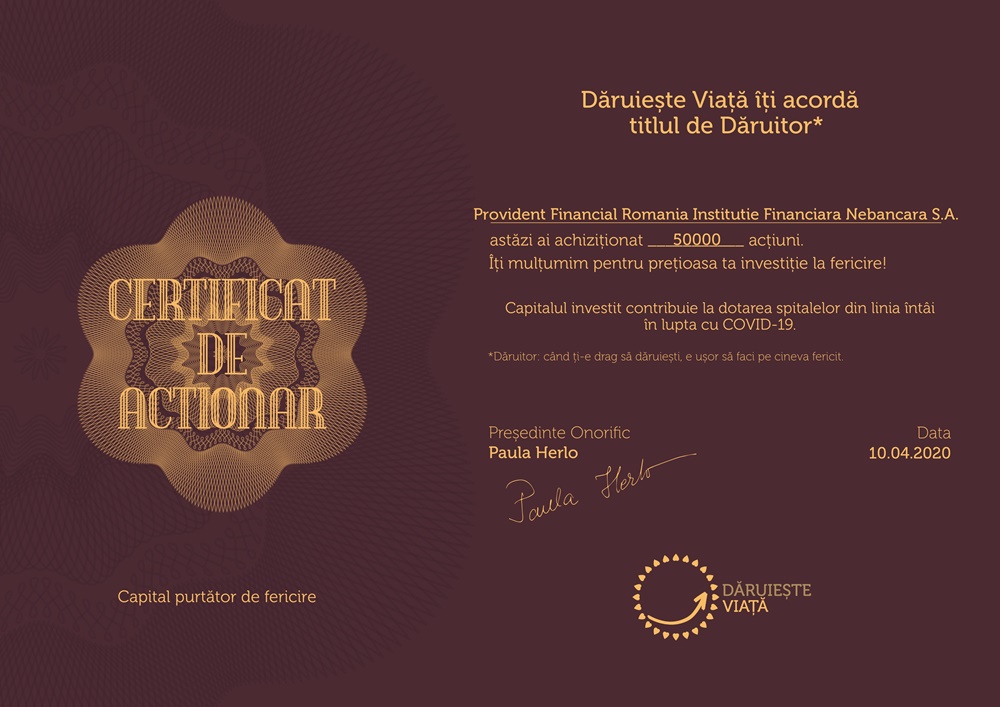 provident certificat
