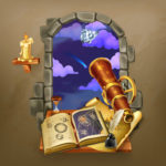 Window in the castle, magic and astrology vector illustration
