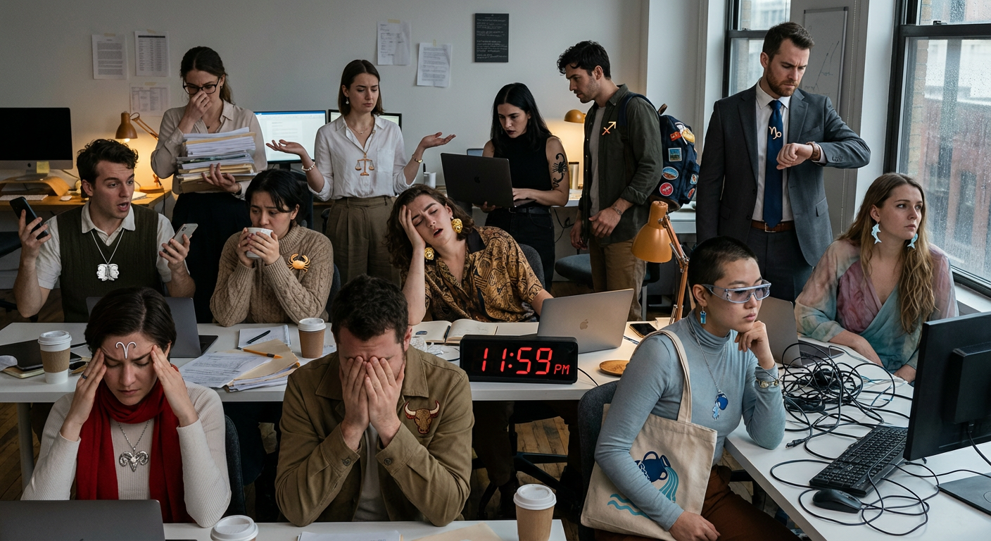 Zodiile și stresul. Sursa foto: AI