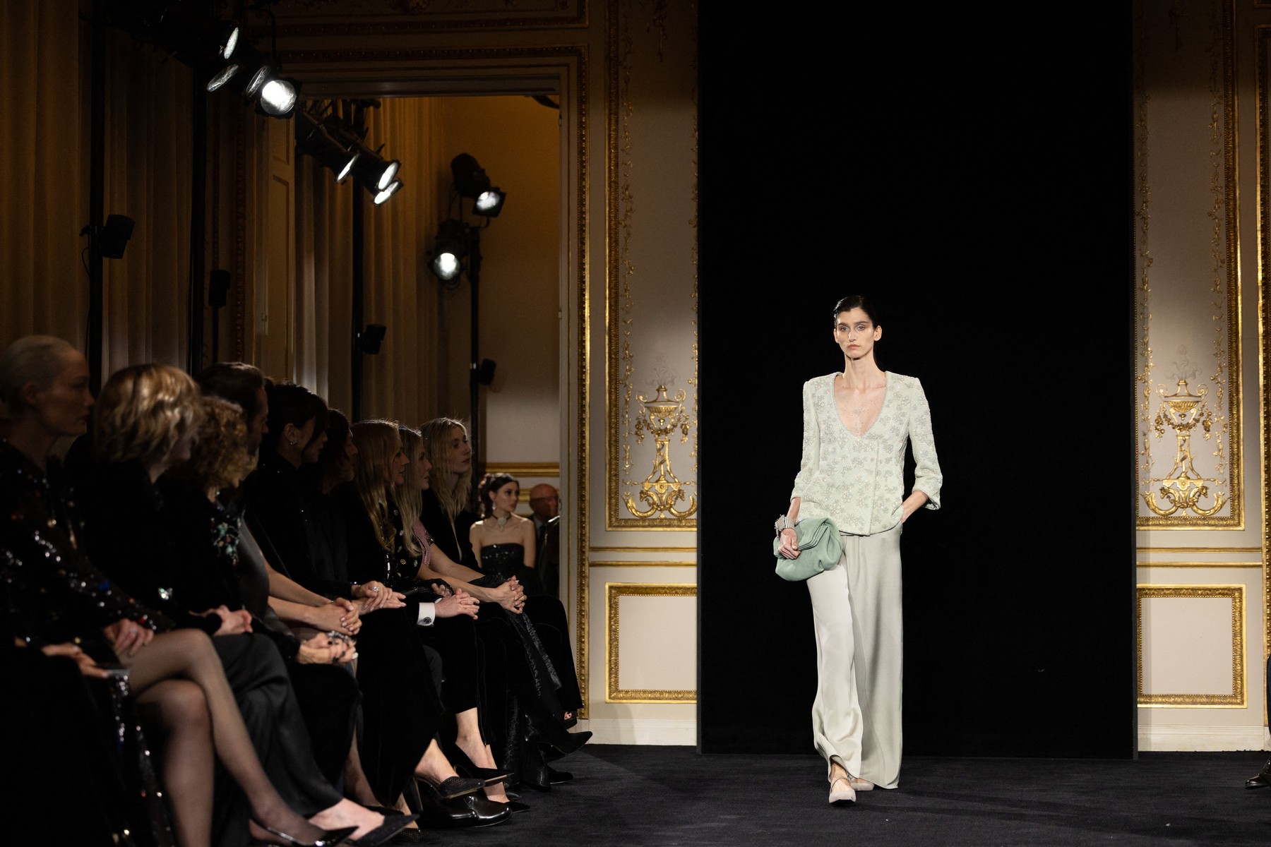 Prezentarea de modă Giorgio Armani.Sursa foto: Jumeau Alexis/ABACA / Abaca Press / Profimedia