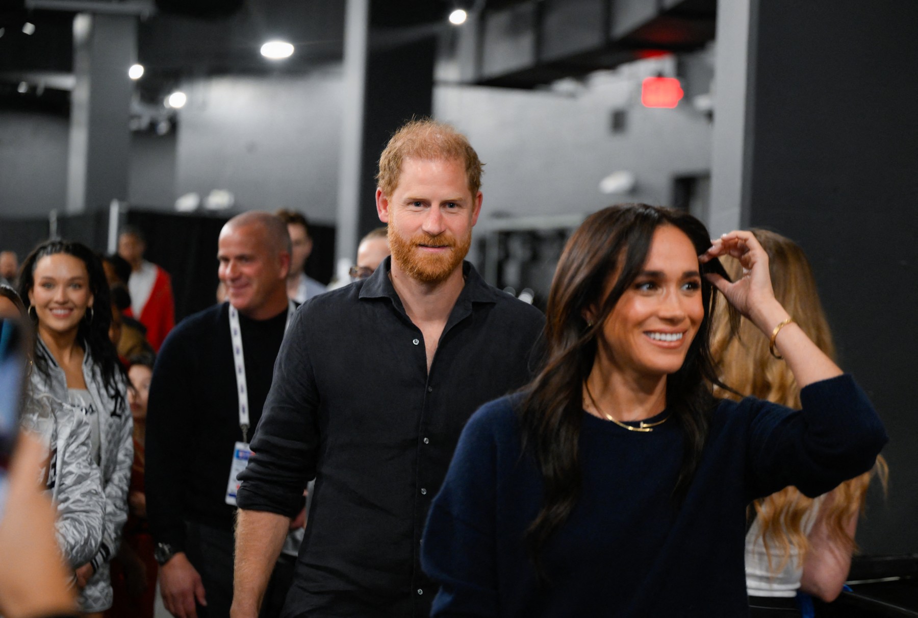 Prințul Harry și Meghan Markle, Ducesa de Sussex, au participat la NBA All-Star 2026, la Intuit Dome din Inglewood, Los Angeles, pe 15 februarie 2026. Sursa foto: Tayfun Coskun / AFP / Profimedia