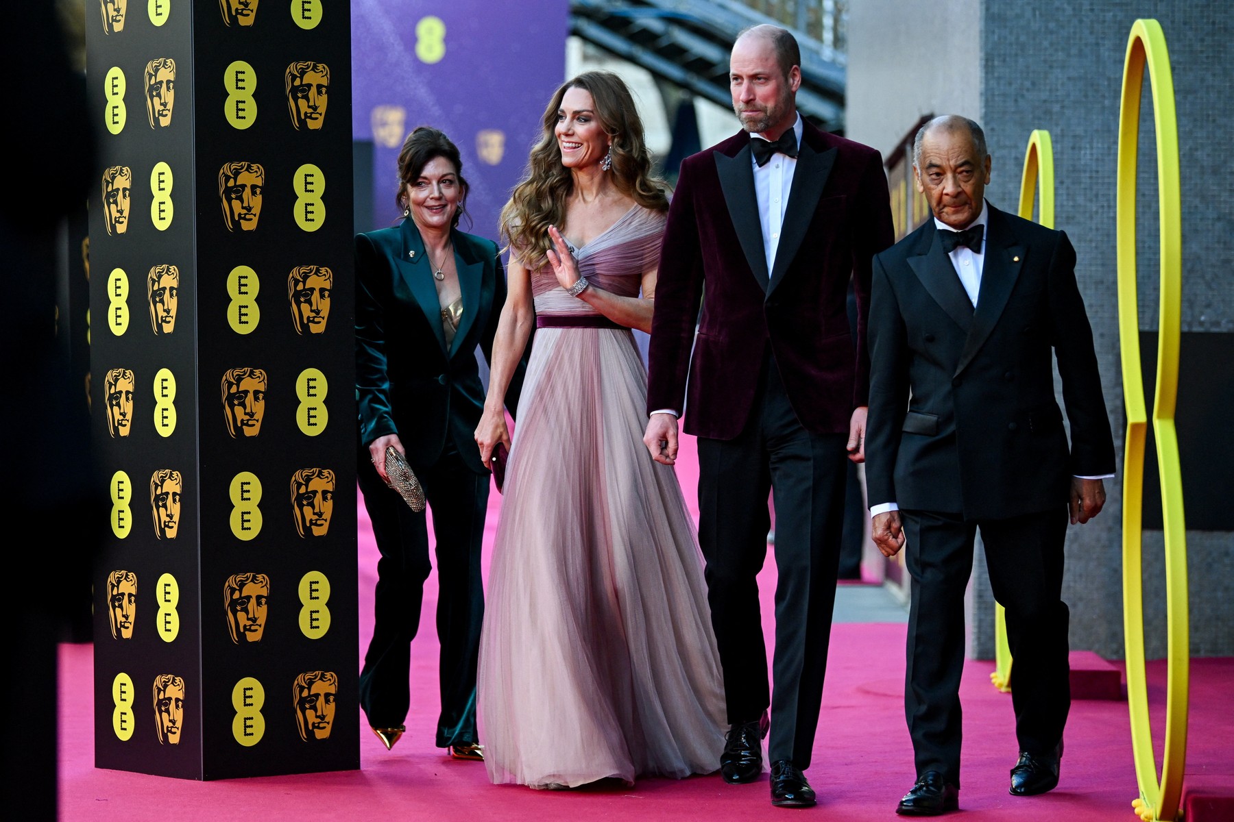 Prințul și Prințesa de Wales, sosind la Premiile BAFTA. Sursa foto: I-Images / Zuma Press / Profimedia