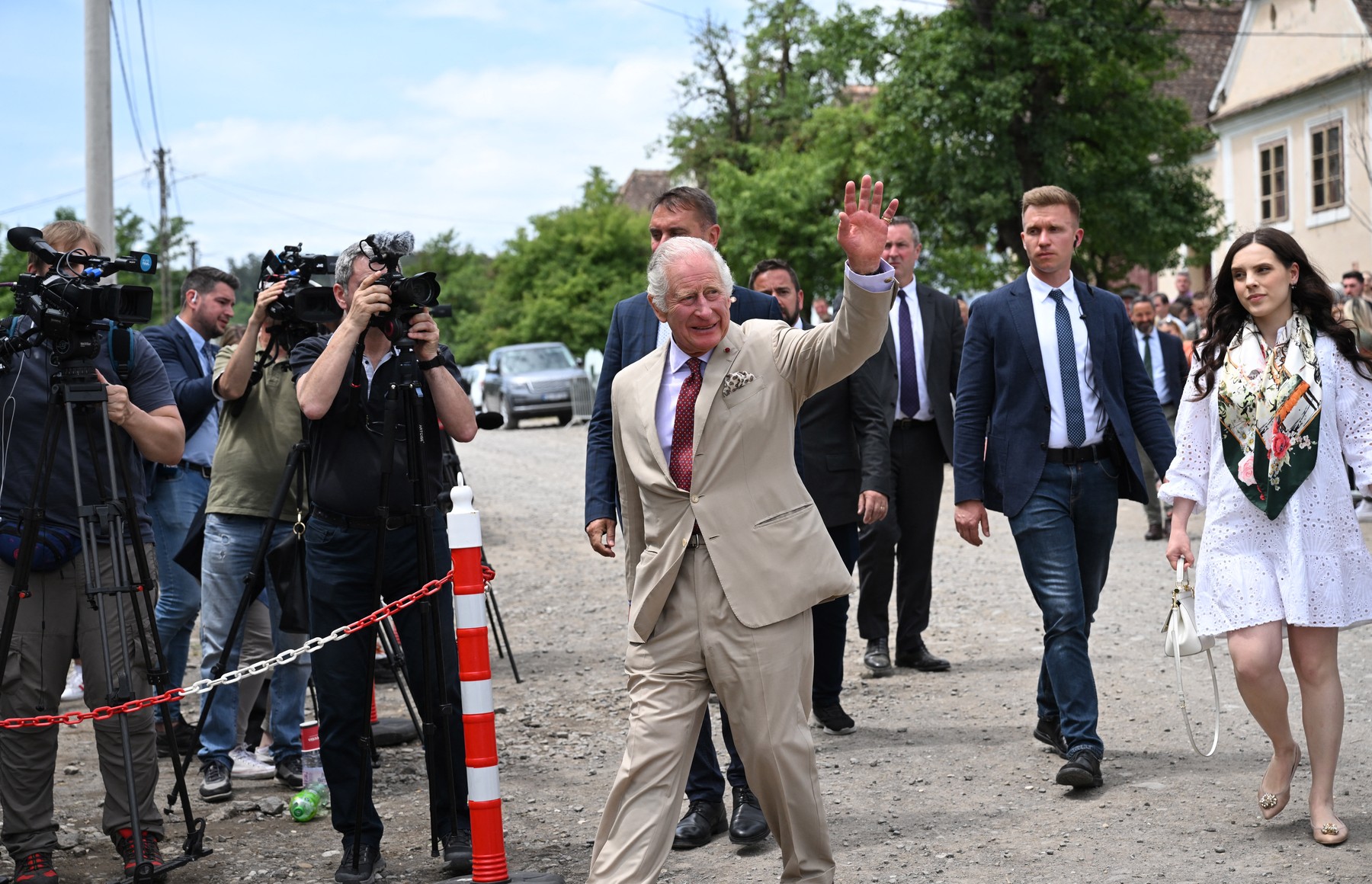 Regele Charles în Viscri, România, în 2023. Sursa foto: Daniel MIHAILESCU / AFP / Profimedia
