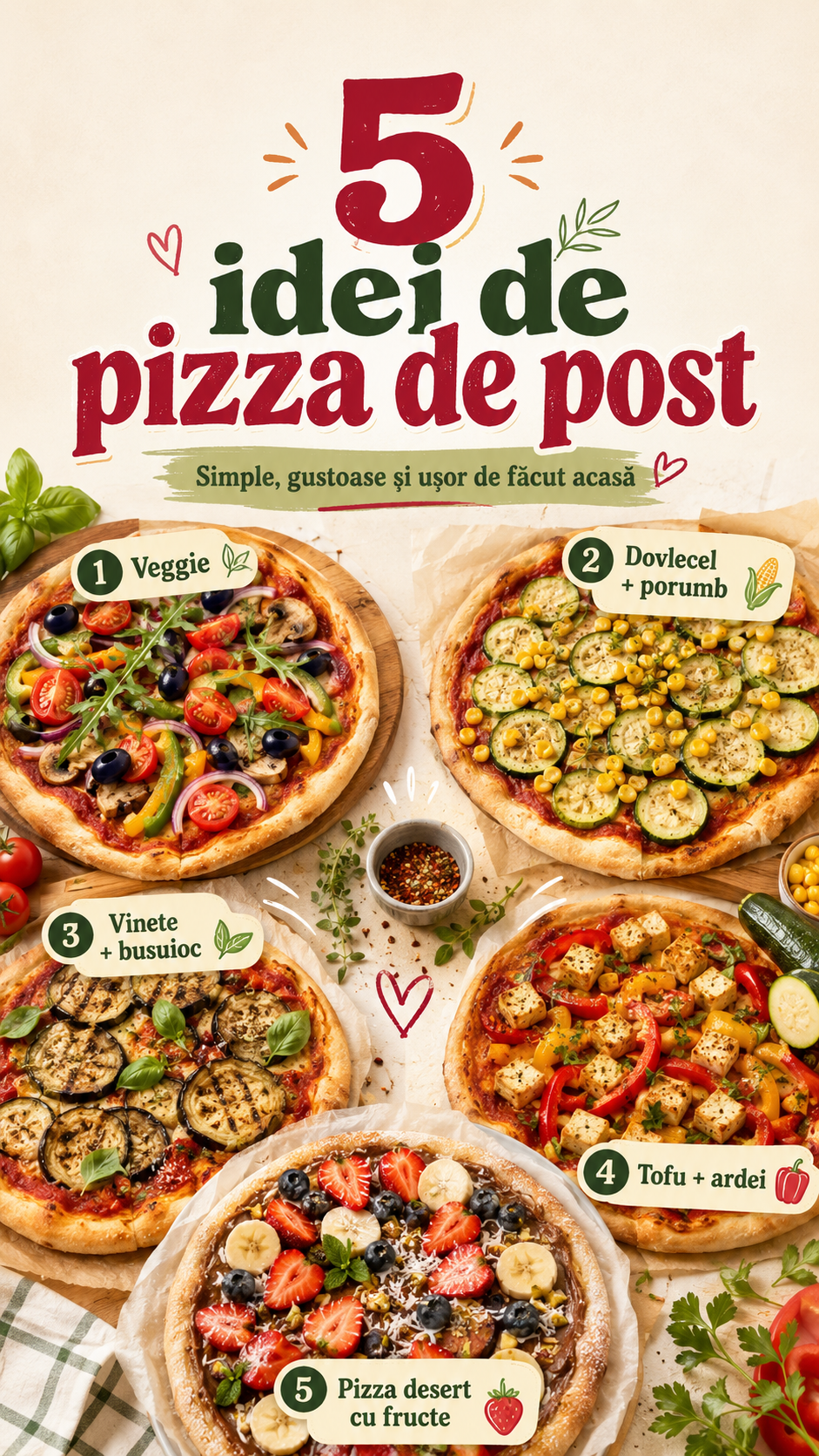 Articolul pe scurt, într-o imagine cu idei de pizza (Foto: Concept generat cu AI)