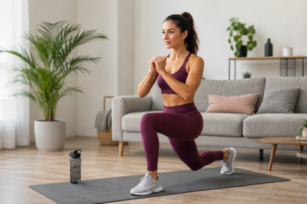 10 exerciții pentru siluetă și tonus, pe care le poți face în confortul casei tale