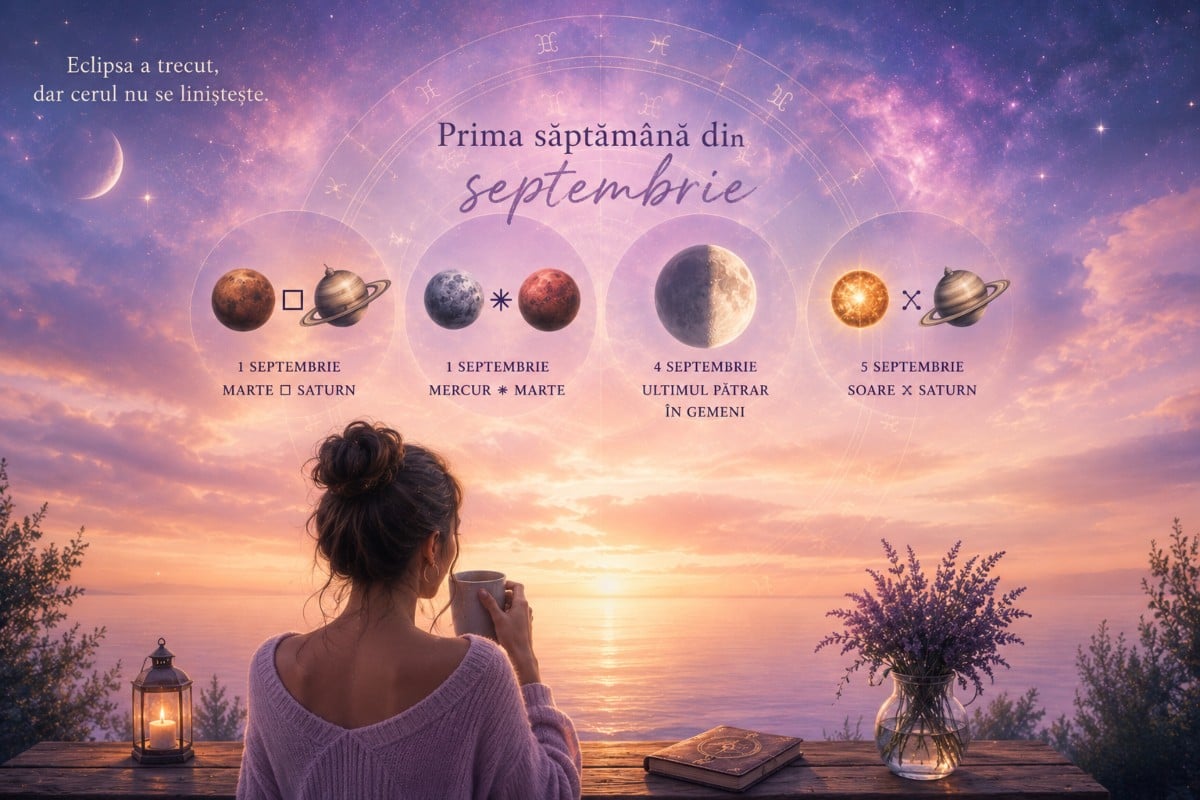 Eclipsa a trecut, dar cerul nu se liniștește. Cele patru schimbări astrologice din prima săptămână a lui septembrie